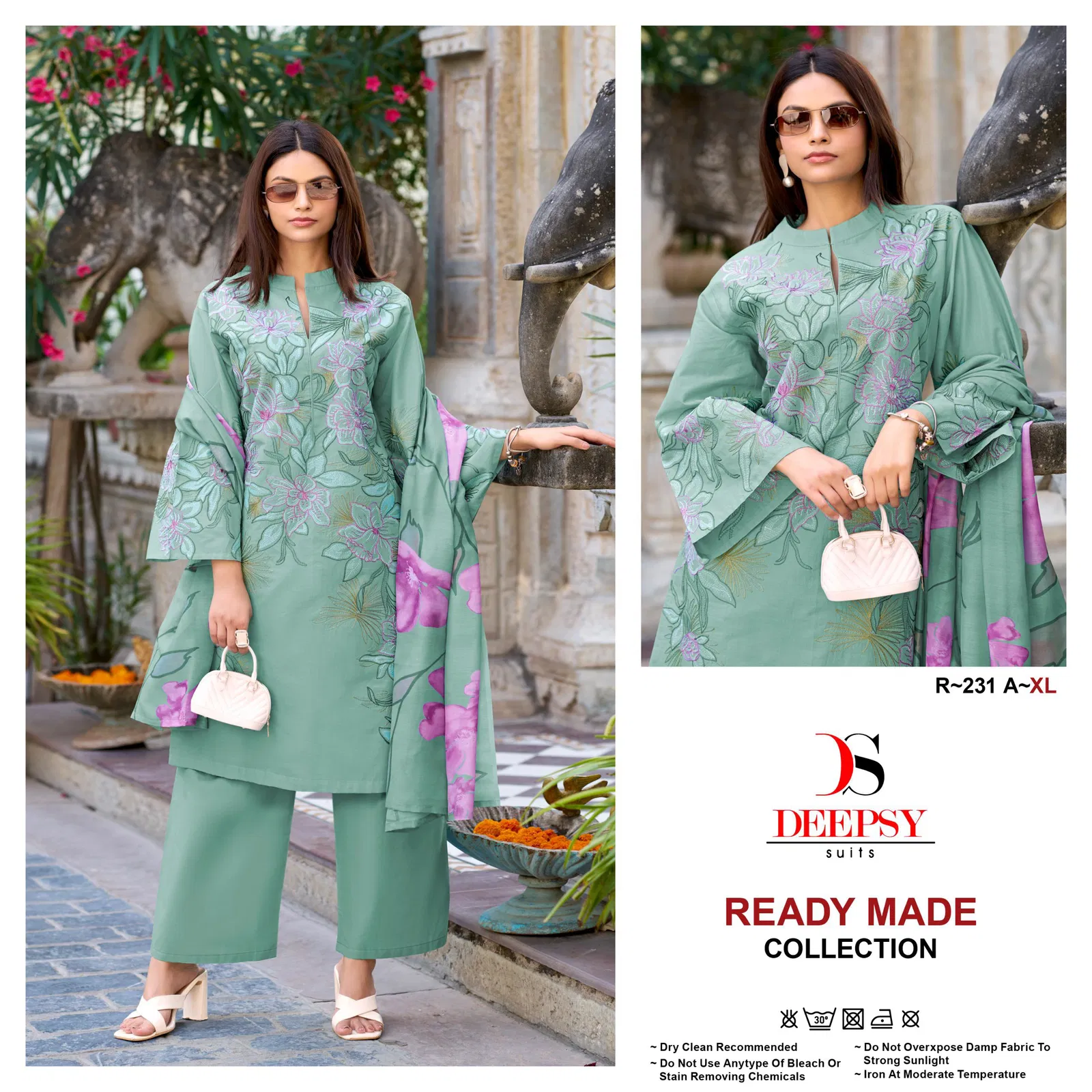 R 231 A To D By Deepsy Cotton Embroidery Surat Pakistani Suits Wholesale Market 